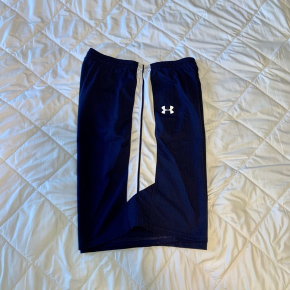 Under Armour LG Dark Blue Athletic Shorts - Picture 3 of 6